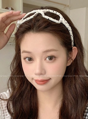 波点眼镜框发箍女2026新款高颅顶