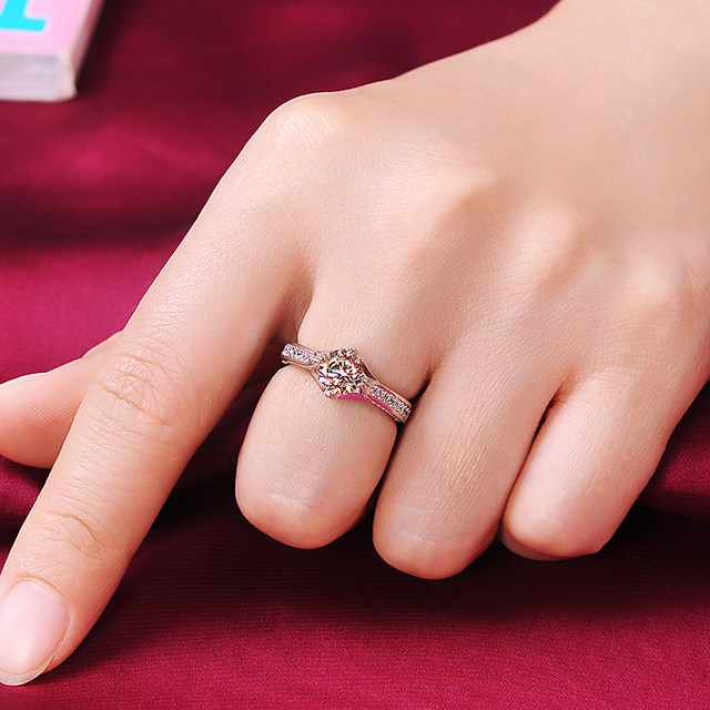 Imported diamond ring jewelry one carat pt950 with certificate