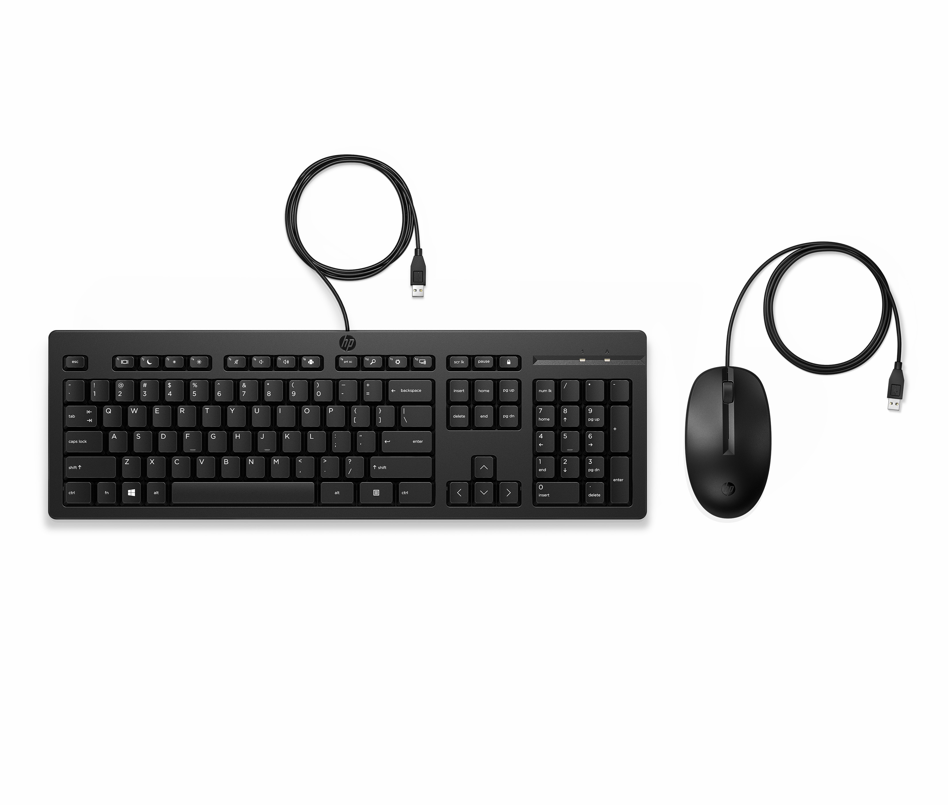 HP/惠普225有线键盘鼠标套装USB电脑台式家用办公商务打游戏电竞