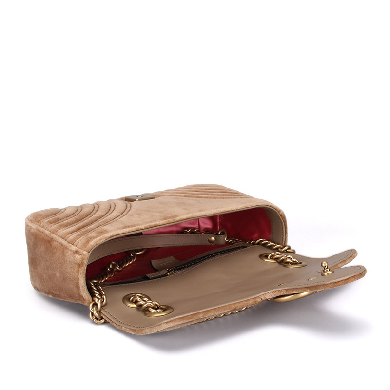 gucci marmont天鹅绒小号斜挎包 百恩海外女士包袋