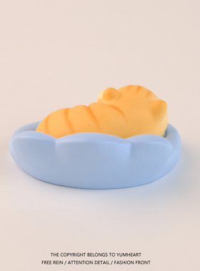 树脂卡通猫咪可爱治愈车内中控台导航电脑屏幕装饰品桌面摆件装饰