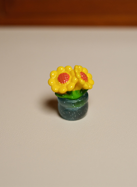 盆栽小花治愈桌面摆件