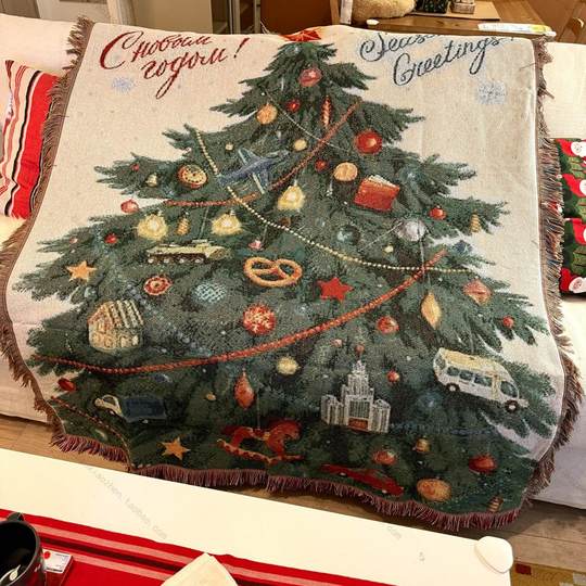 Christmas sofa towel holiday decoration tapestry