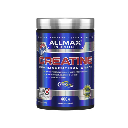 卓叔增重【增加体重提升力量】ALLMAX纯一水肌酸增肌粉搭档 400g - 图0