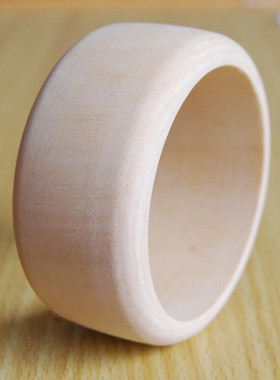 直边木手镯漆画彩绘材料原木毛坯