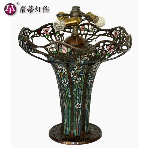 【蜘蛛网】美式复古典全铜蒂凡尼客厅古董收藏精品艺术传世大台灯 - 图1