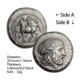 High weight thickened ancient Greek Zeus brass silver plated coin