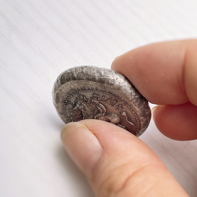 High weight thickened ancient Greek Zeus brass silver plated coin