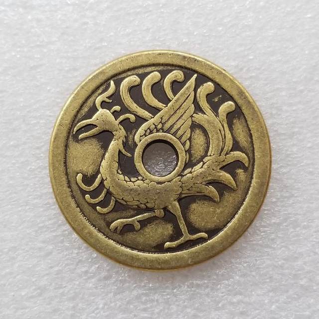 Solid antique four mythical beast copper coins cost 3.2mm