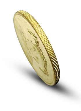 黄铜镀金银元铜质质感