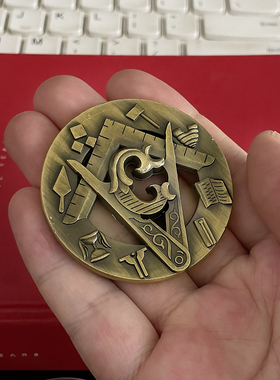 锌合金欧美共济会青铜金属徽章