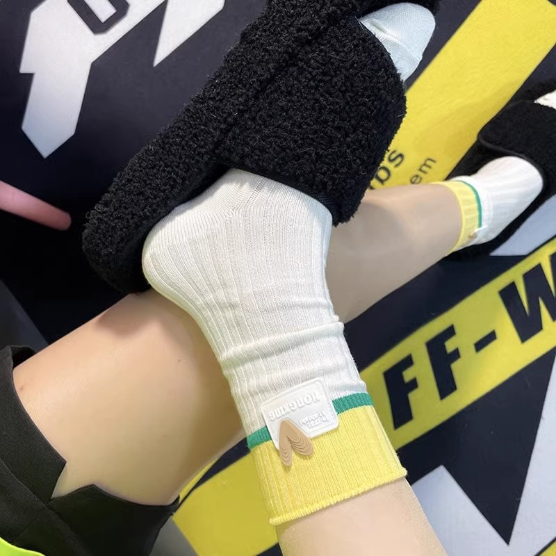 『Cxc socks』拼色五彩斑斓爱心日系街头个性潮~春秋穿搭更舒适哟 - 图1