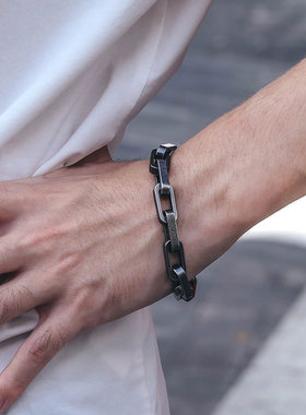 炫彩新款百搭立体淬火男嘻哈手链