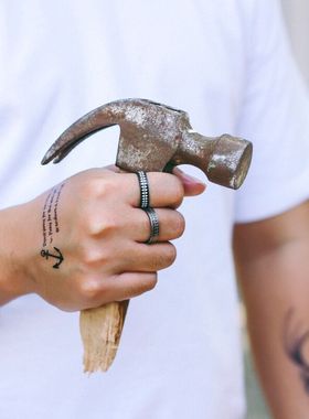 undercovergiz日本图腾首饰对戒