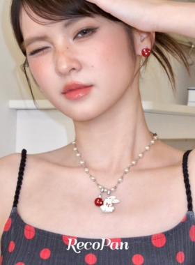 RecoPan兔子系列苹果珍珠项链