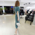 Váy hè châu Âu 2019 đầm mới cho nữ Hàng châu Âu Slim mỏng dài khí hậu thắt lưng ngắn tay - váy đầm maxi đi biển váy đầm