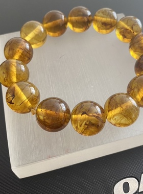 顶账处理 波罗的海琥珀 金珀合成/高仿琥珀 单圈手串链16mm±包邮