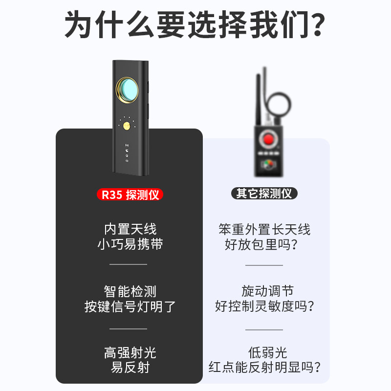 智能红外线扫描酒店防监控红外探测器汽车无线专用监听gps检测仪