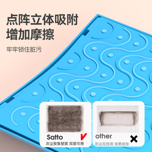 康多多家政保洁专用拖把satto家用伸缩杆平板拖把夹布洗脸巾 - 图0