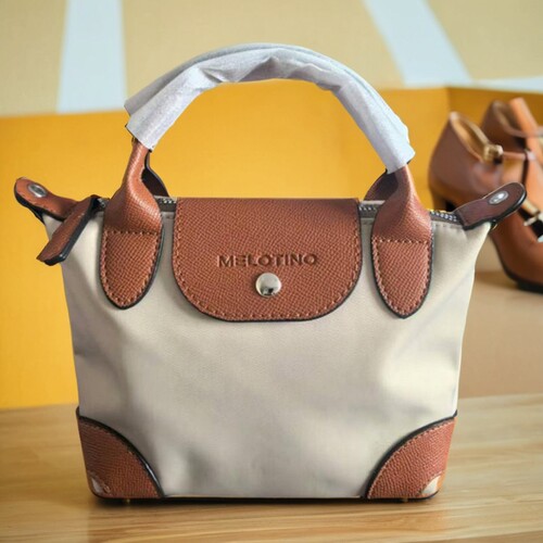 女士手提单肩斜挎包2025新款韩版潮时尚尼龙布撞色轻便实用包 - 图0