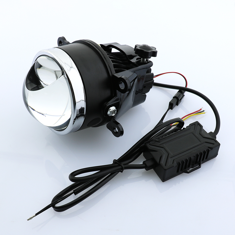 汽车雾灯总成LED激光双光透镜改装超亮射灯远近光一体3寸专用通用