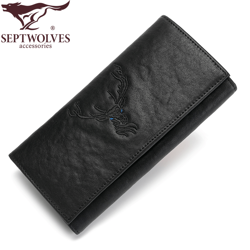 七匹狼男士长款2022新款手机包 七匹狼比高钱包