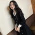 2019 mới lưới đỏ đầu thu mùa thu gió cảng của phụ nữ nước ngoài tầm vóc ngắn thời trang cao đầu thu - Váy eo cao 	váy thắt dây eo	 Váy eo cao