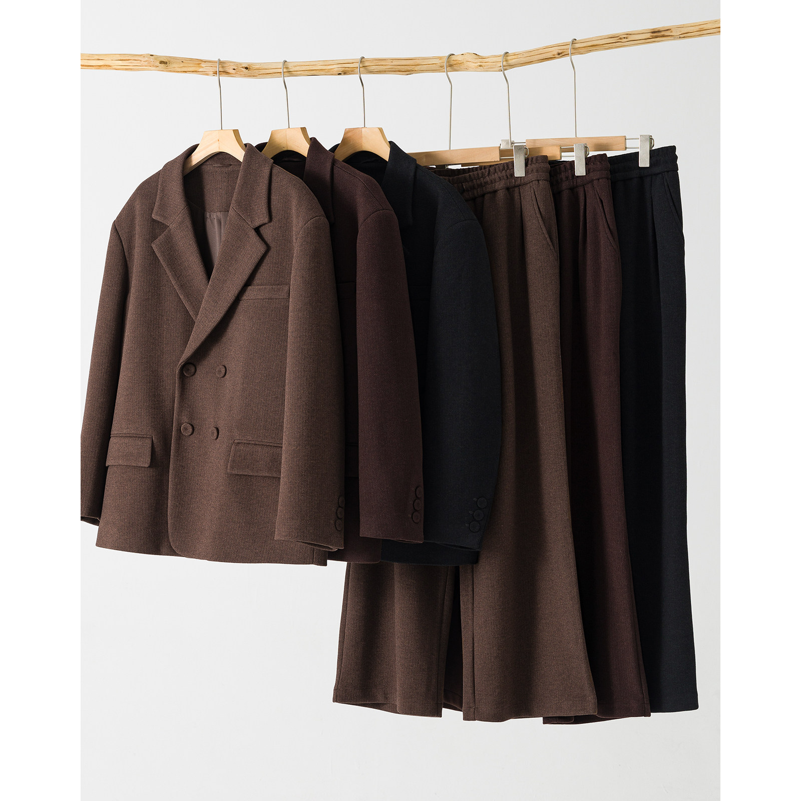 复古双排扣外套琥珀流光醋酸羊毛老钱风西装外套男士秋季宽松廓形,淘宝优惠券,粉丝福利购,淘宝优惠卷