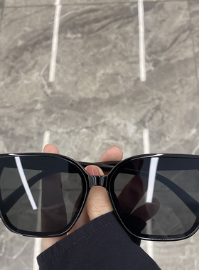 韩版复古超大方框黑色偏光墨镜女圆脸网红街拍太阳镜防紫外线眼镜