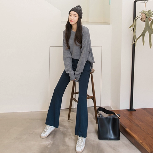 Весенние осенние штаны, высокая талия, свободный прямой крой