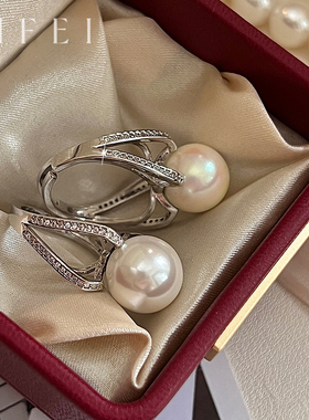 珍珠戒指女款轻奢简约