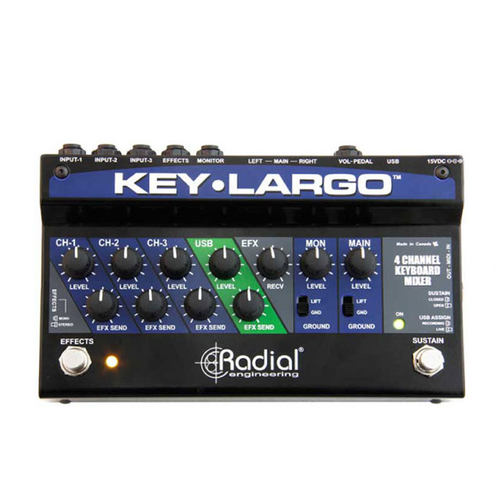 Radial Engineering Key-Largo 三通道内置声卡键盘混音器调音台 - 图3