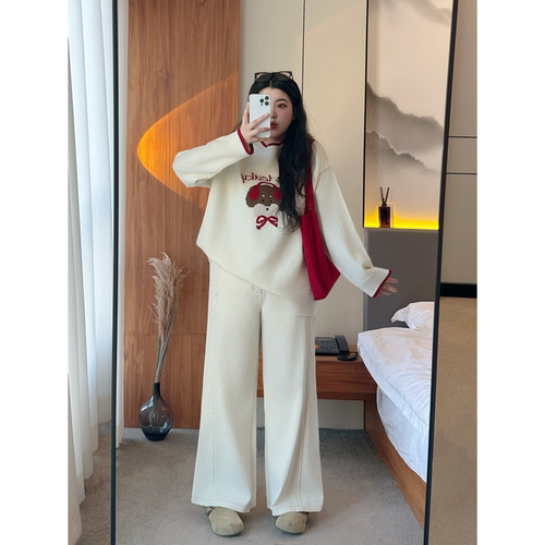 梵朵大码女装初春新款韩版减龄甜美针织毛衣宽松简约上衣女16667Y - 图2