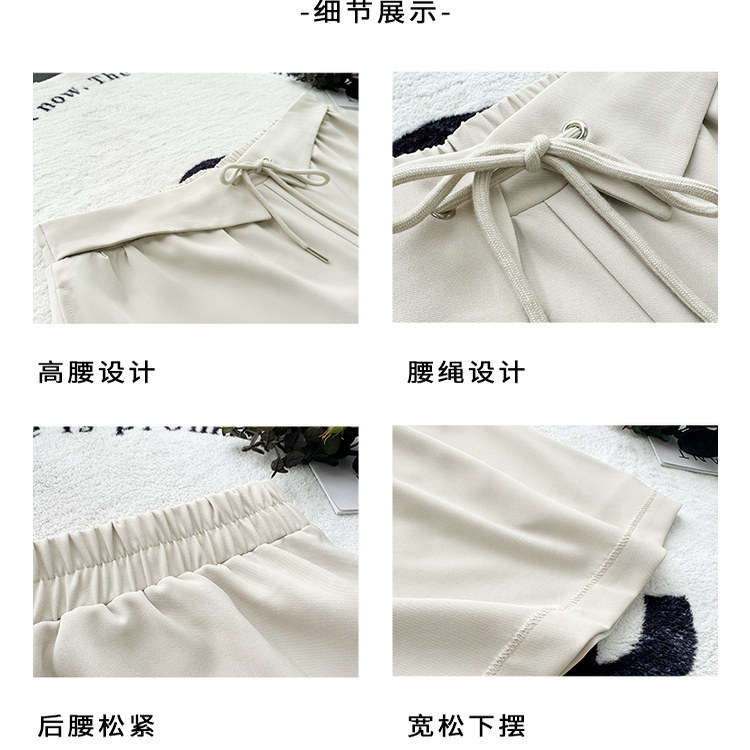 花契大码裤装18269通勤休闲卷边短裤女胖mm高腰宽松显瘦阔腿热裤,淘宝优惠券,粉丝福利购,淘宝优惠卷