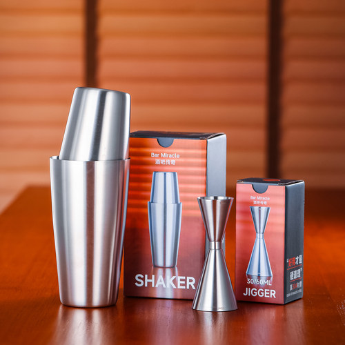 酒吧传奇 美式波士顿调酒壶不锈钢鸡尾酒摇壶杯雪克壶套装SHAKERS - 图3