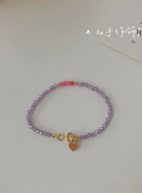 【满25包邮】气质甜美串珠手链手串女彩色手饰2025年秋冬新款