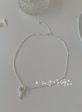 小众高级十字架项链女
