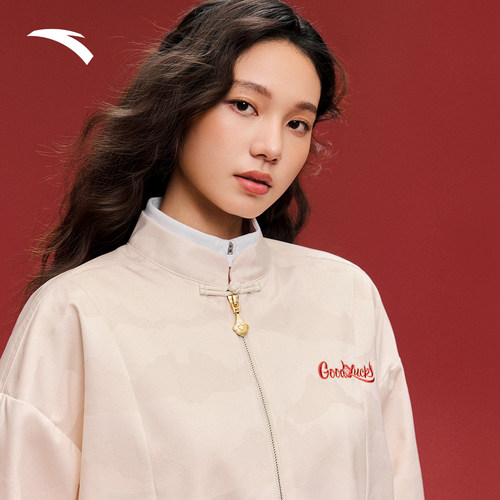 安踏好事发生丨新年鸿运国风新中式外套女加厚夹克上衣162618601 - 图2