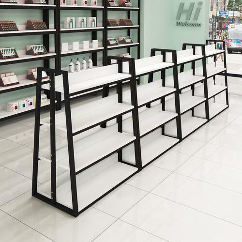 中岛展示架化妆品展示柜多层双面组合超市货架便利店文具店置物架 - 图1