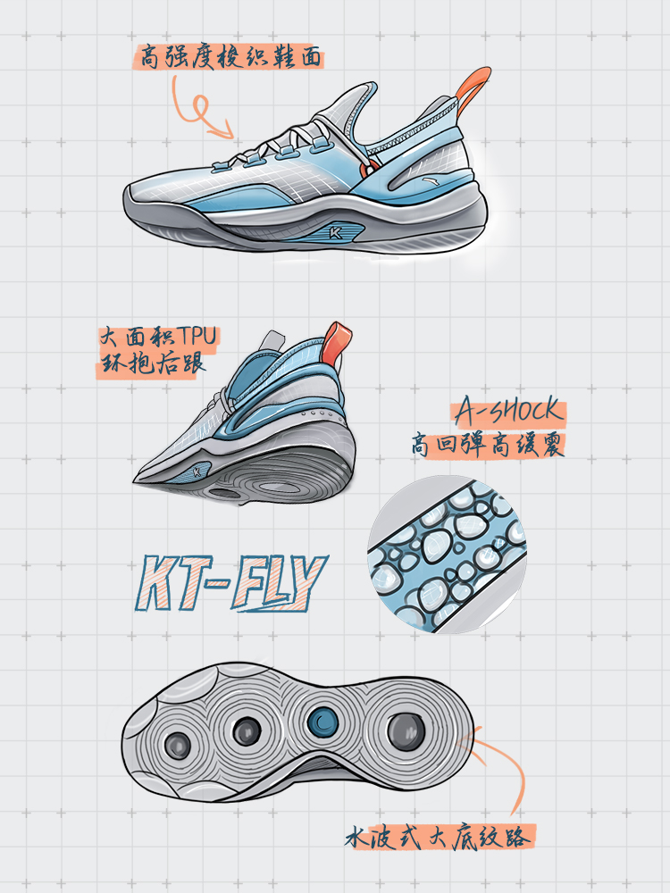 安踏KT-FLY丨篮球鞋男外场训练鞋新款正品轻便透气缓震耐磨运动鞋