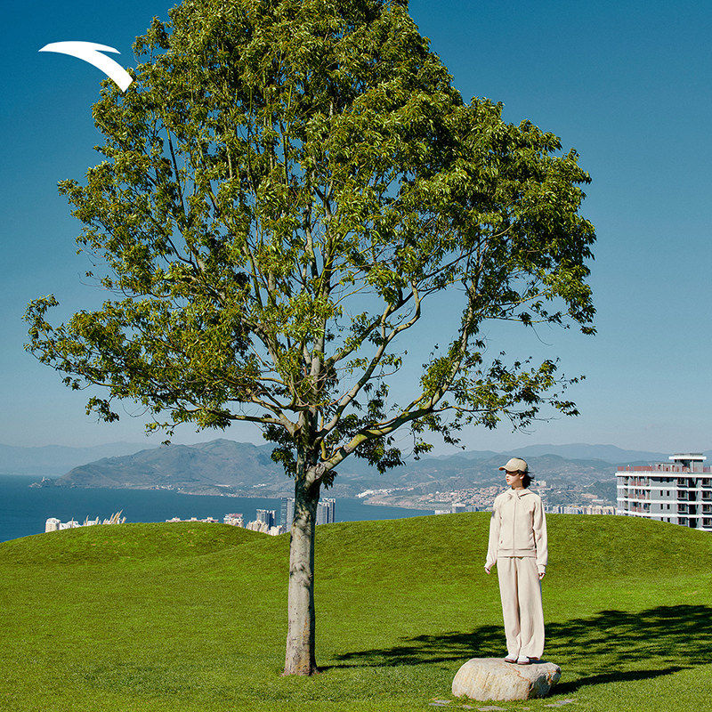 安踏休闲套装女2026春季休闲外套宽松慵懒两件套女子运动服阔腿裤,淘宝优惠券,粉丝福利购,淘宝优惠卷