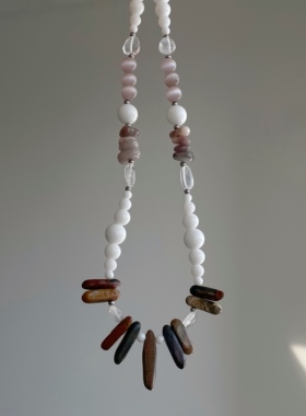 微瑕项链清仓 | 原创设计手作天然石百搭秋冬钛钢中性气质项链