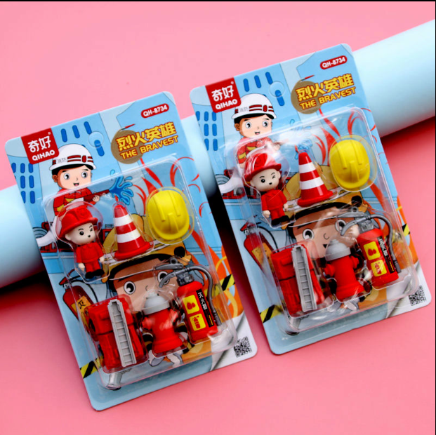 消防烈火英雄橡皮擦小学生用奖品可爱文具用品礼盒儿童橡皮活动奖,淘宝优惠券,粉丝福利购,淘宝优惠卷