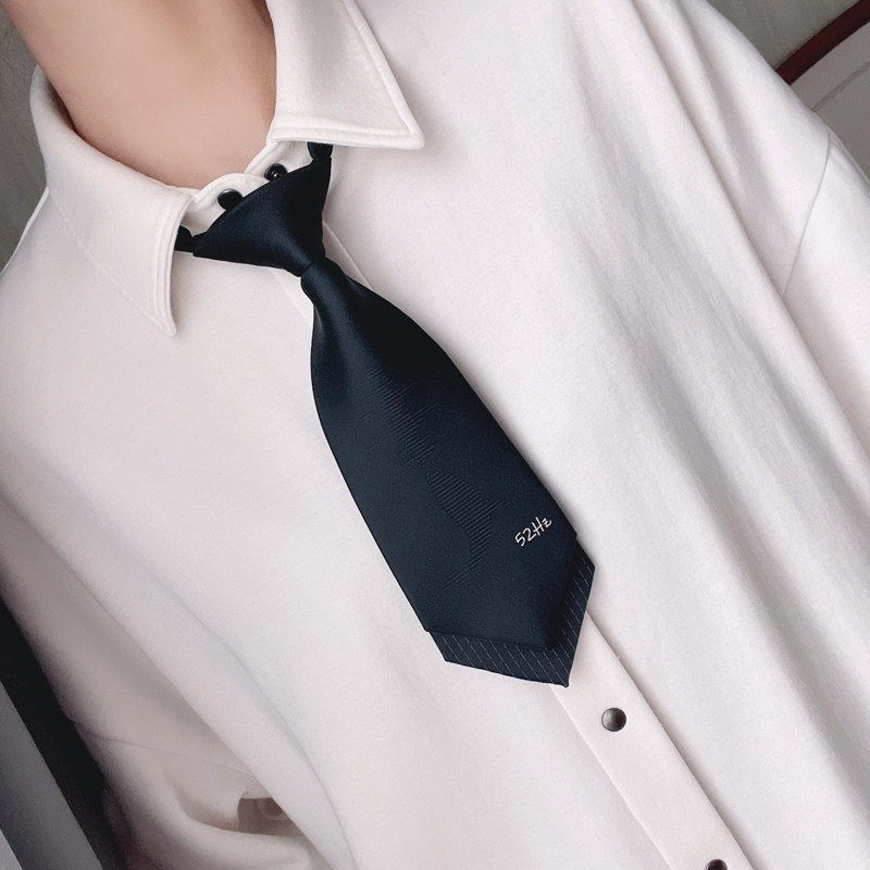 大喜原创【52赫兹】黑色情侣领带浪漫爱情鲸JKDK男女表白礼物ins