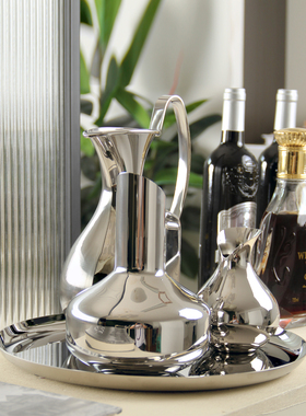 样板房西餐具不锈钢酒具托盘花瓶