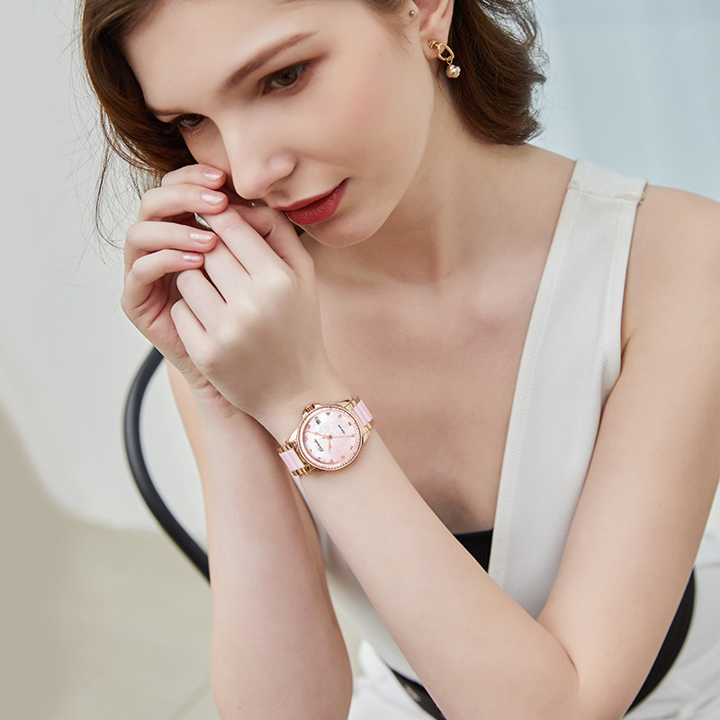 女款女士手表卡罗莱正品陶瓷机械表 vordo国产腕表