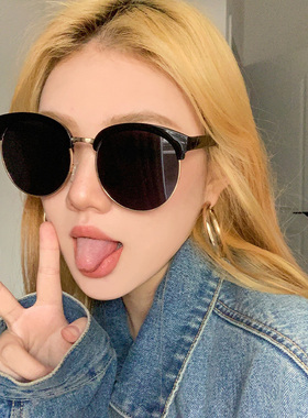 大框遮脸神器度假风黑色防紫外线