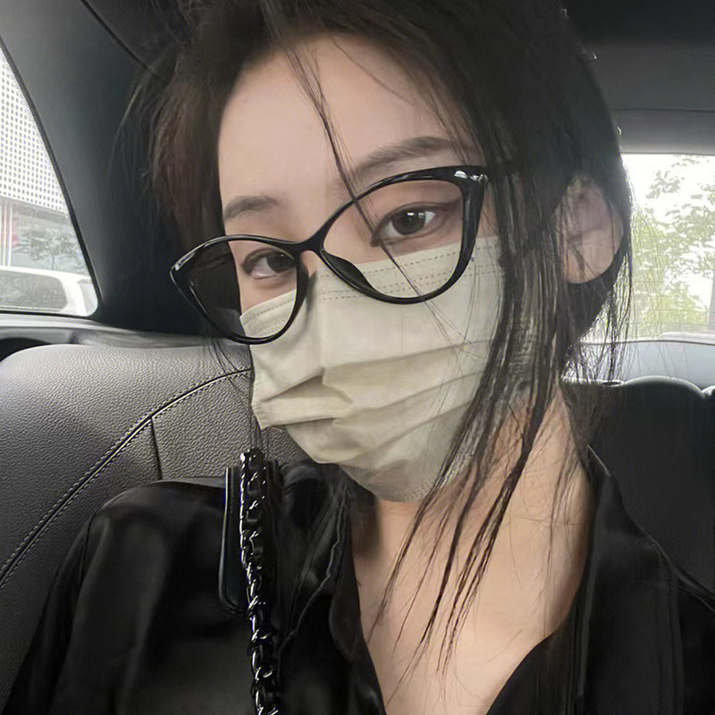 猫眼女素颜神器可配近视网红眼镜框 铭戴眼镜防蓝光镜