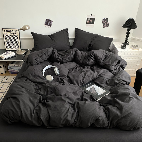 Quilt cover, quilt, four-piece bed set, quilt core, pillow core, seven-piece dormitory bed, single six-piece bedding set