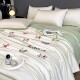 Ice silk summer quilt complete set student thin quilt double summer cool quilt machine washable air-conditioned quilt core four-piece set